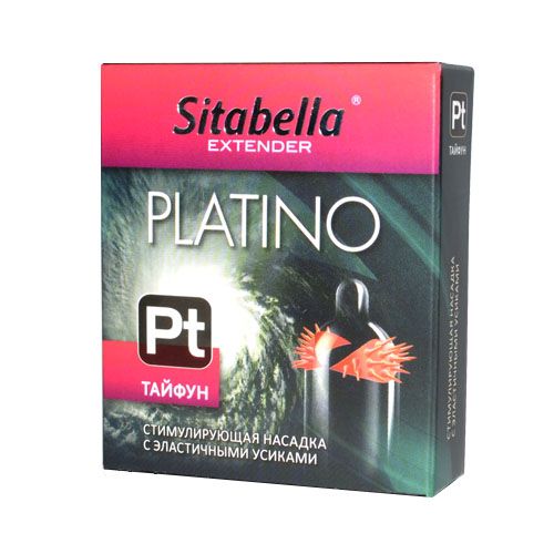 Стимулирующая насадка с шипиками по бокам Platino  Тайфун - Sitabella - купить с доставкой в Майкопе