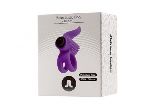 Эрекционное кольцо с подхватом мошонки и стимуляцией клитора Bullet Lastic Ring - Adrien Lastic - в Майкопе купить с доставкой