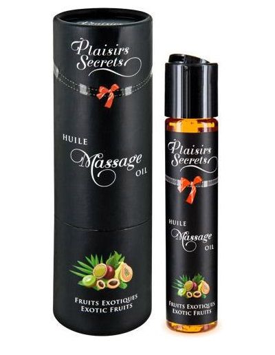 Массажное масло с ароматом экзотических фруктов Huile de Massage Gourmande Fruits Exotiques - 59 мл. - Plaisir Secret - купить с доставкой в Майкопе