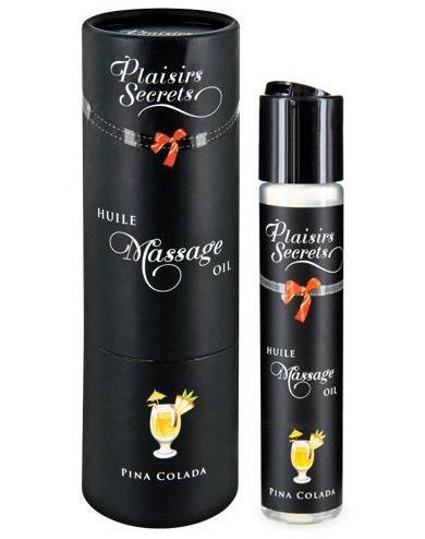 Массажное масло с ароматом пина колады Huile de Massage Gourmande Pina Colada - 59 мл. - Plaisir Secret - купить с доставкой в Майкопе