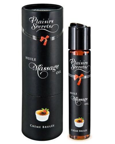 Массажное масло с ароматом крем брюле Huile de Massage Gourmande Creme Brulée - 59 мл. - Plaisir Secret - купить с доставкой в Майкопе