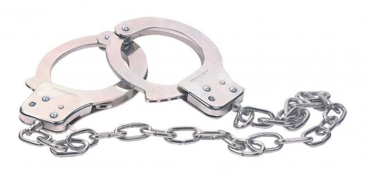 Наручники из металла с длинной цепочкой CHROME HANDCUFFS METAL HANDCUFFS W. KEY - NMC - купить с доставкой в Майкопе