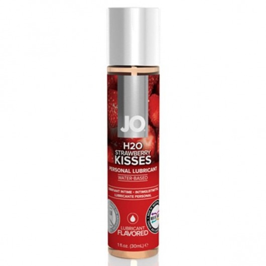 Смазка с ароматом клубники JO Flavored Strawberry Kiss - 30 мл. - System JO - купить с доставкой в Майкопе