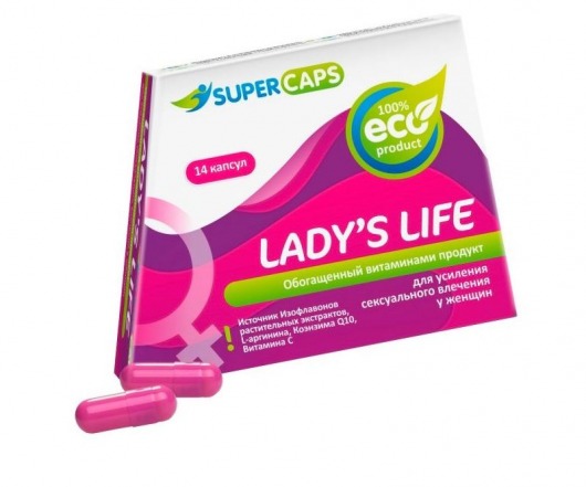 Возбуждающие капсулы Ladys Life - 14 капсул (0,35 гр.) - SuperCaps - купить с доставкой в Майкопе