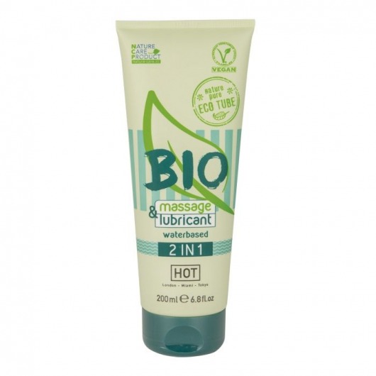 Массажный гель-лубрикант Bio 2-in-1 - 200 мл. - HOT - купить с доставкой в Майкопе