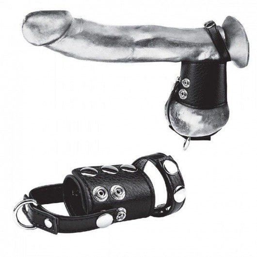 Кольцо на член и мошонку Cock Ring With 2  Ball Stretcher And Optional Weight Ring - BlueLine - в Майкопе купить с доставкой