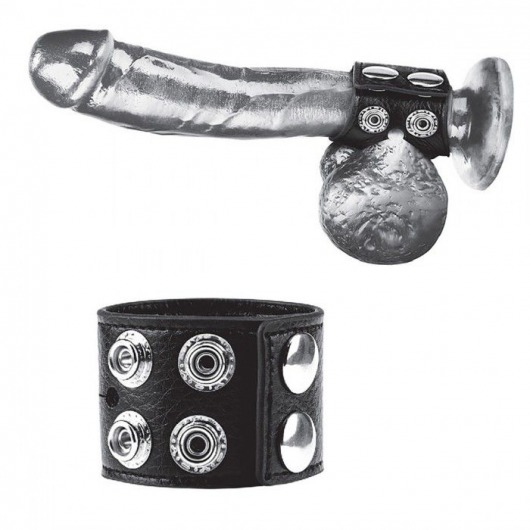 Ремень на член и мошонку 1.5  Cock Ring With Ball Strap - BlueLine - купить с доставкой в Майкопе