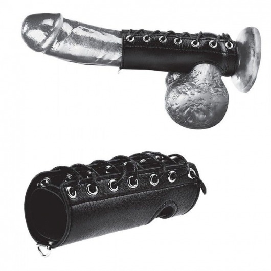 Сбруя на член на шнуровке 5  Cock Sheath - BlueLine - купить с доставкой в Майкопе
