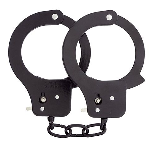 Чёрные наручники из листового металла BONDX METAL CUFFS BLACK - Dream Toys - купить с доставкой в Майкопе