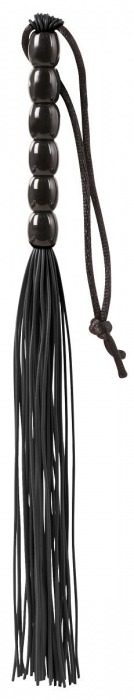 Чёрная мини-плеть из резины Rubber Mini Whip - 22 см. - Blush Novelties - купить с доставкой в Майкопе