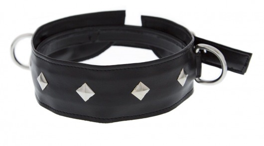 Полиуретановый ошейник с пуклями и D-кольцами Collar with Studs - Blush Novelties - купить с доставкой в Майкопе