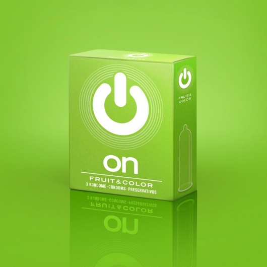 Цветные ароматизированные презервативы ON) Fruit   Color - 3 шт. - ON) - купить с доставкой в Майкопе