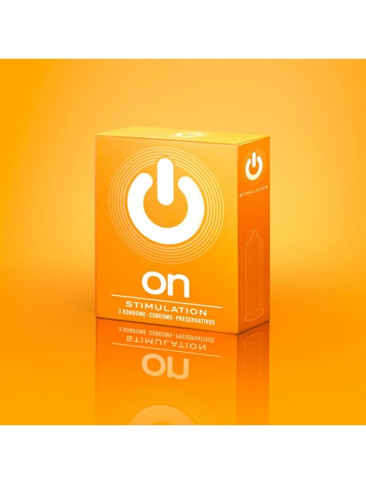 Презервативы ON) Stimulation с точками - 3 шт. - ON) - купить с доставкой в Майкопе