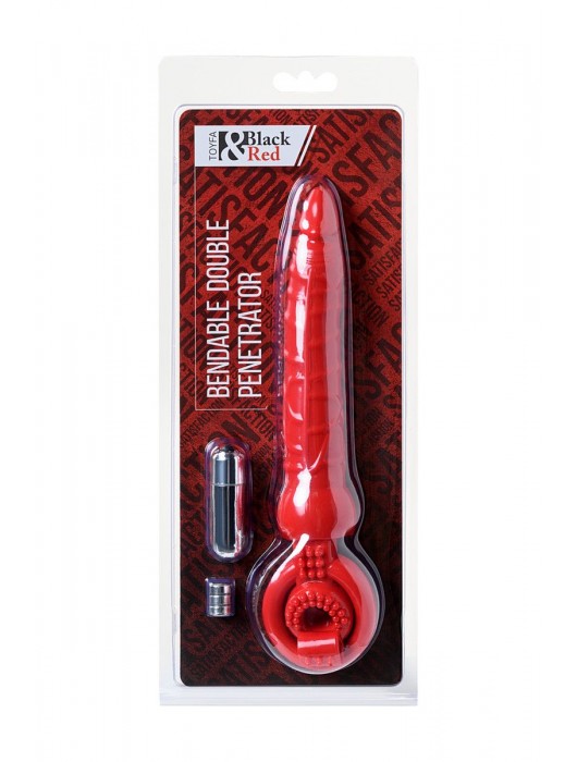 Красная вибронасадка с анальным стимулятором - ToyFa - в Майкопе купить с доставкой