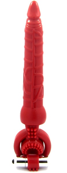 Красная вибронасадка с анальным стимулятором - ToyFa - в Майкопе купить с доставкой