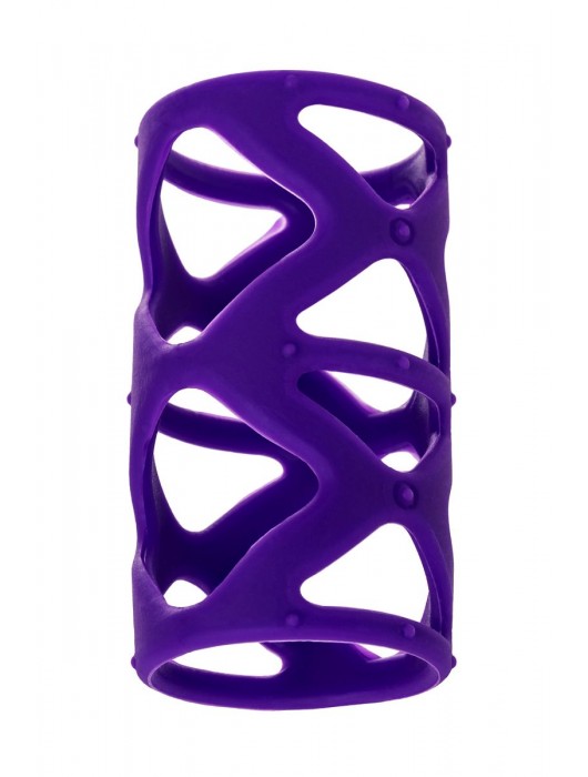 Фиолетовая насадка-сетка на пенис - 7,5 см. - A-toys - в Майкопе купить с доставкой