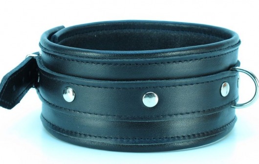 Ошейник из гладкой кожи - БДСМ Арсенал - купить с доставкой в Майкопе