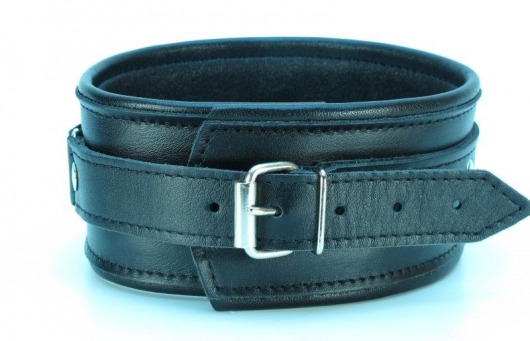 Ошейник из гладкой кожи - БДСМ Арсенал - купить с доставкой в Майкопе