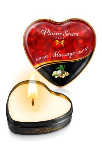 Массажная свеча с ароматом экзотических фруктов Bougie Massage Candle - 35 мл. - Plaisir Secret - купить с доставкой в Майкопе