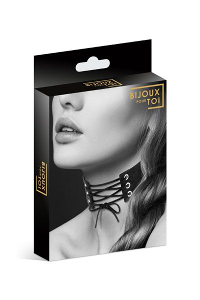 Оригинальный ошейник-чокер со шнуровкой - Bijoux Pour Toi - купить с доставкой в Майкопе