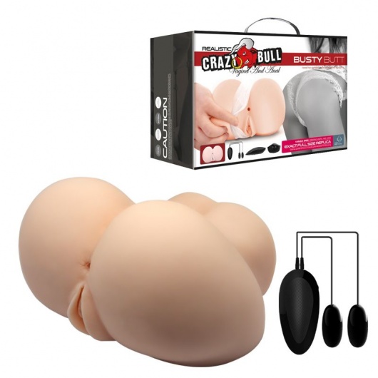 Вагина и анус с вибрацией Crazy Bull Busty Butt - Baile - в Майкопе купить с доставкой