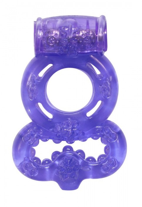 Фиолетовое эрекционное кольцо Rings Treadle с подхватом - Lola Games - в Майкопе купить с доставкой