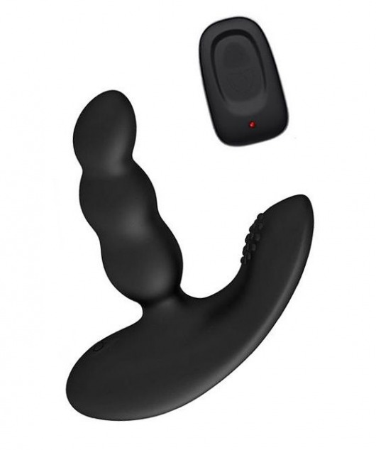 Черный силиконовый стимулятор простаты Levett Nitoc с пультом ДУ - Levett - в Майкопе купить с доставкой