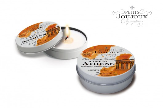 Массажная свеча Petits Joujoux Athens с ароматом муската и пачули - 33 гр. - MyStim - купить с доставкой в Майкопе