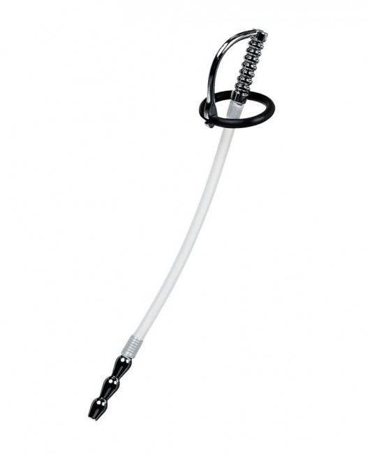 Силиконовый уретральный плаг со сменными фиксирующими кольцами Metal - ToyFa - купить с доставкой в Майкопе