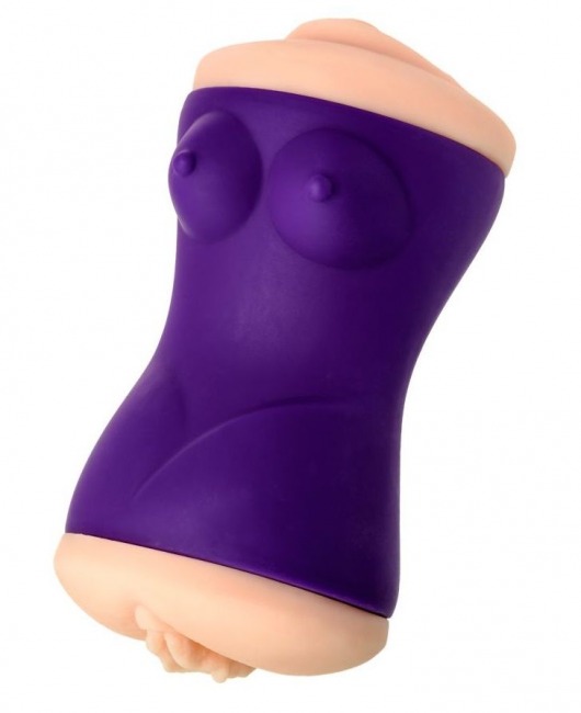 Двухсторонний мастурбатор JOS YARA в фиолетовой колбе - JOS - в Майкопе купить с доставкой