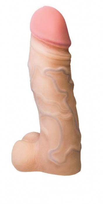 Реалистичная насадка с мошонкой REAL Standard - 15,5 см. - LOVETOY (А-Полимер) - купить с доставкой в Майкопе