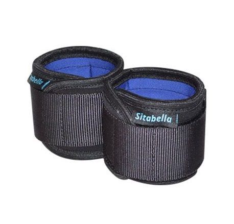 Неопреновые черно-синие наручники - Sitabella - купить с доставкой в Майкопе