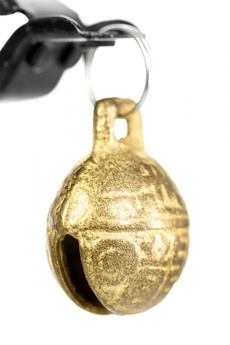 Черно-золотистые зажимы для сосков TOYFA Theatre - ToyFa - купить с доставкой в Майкопе