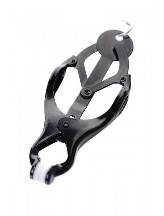 Черно-серебристые зажимы для сосков с кольцом для пениса TOYFA Metal - ToyFa - купить с доставкой в Майкопе