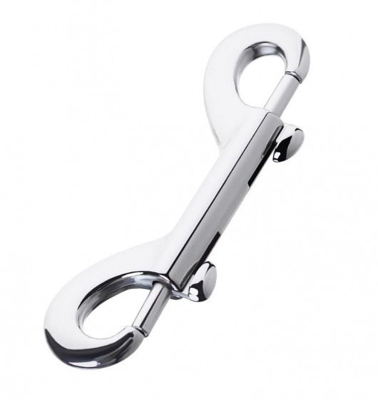 Серебристый двухсторонний карабин TOYFA Metal - ToyFa - купить с доставкой в Майкопе