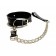 Черный ошейник с поводком из эко-кожи - БДСМ Арсенал - купить с доставкой в Майкопе Черный ошейник с поводком из эко-кожи - БДСМ Арсенал - купить с доставкой в Майкопе