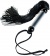 Черный мини-флоггер с резиновыми хвостами - 26 см. - ToyFa - купить с доставкой в Майкопе